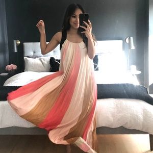 MAJE MAXI PLEATED OMBRE DRESS - SIZE 1